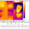 Reflexin del cuerpo humano sobre vidrio comn
